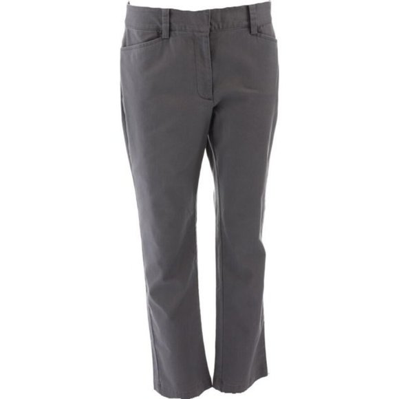NWT LANDS' END MEN'S COMFORT SLIM FLEX WAISTBAND PANTS ARCTIC GRAY 37 - Picture 1 of 8